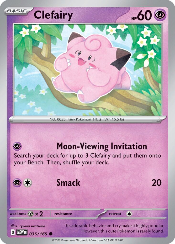 Clefairy 035/165 — 151 (English Pokémon TCG card)