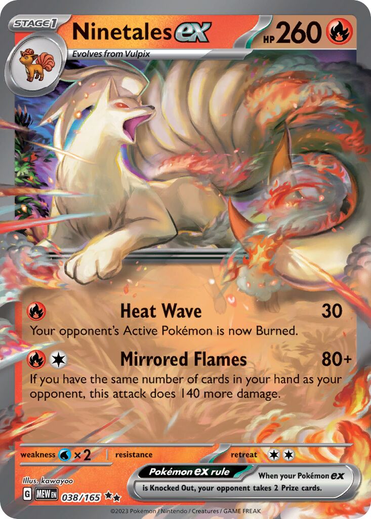 Ninetales ex 038/165 — 151 (English Pokémon TCG card)
