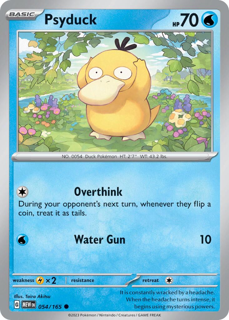 Psyduck 054/165 — 151 (English Pokémon TCG card)