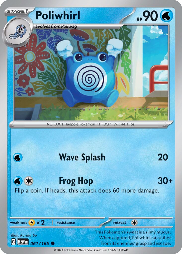 Poliwhirl 061/165 — 151 (English Pokémon TCG card)