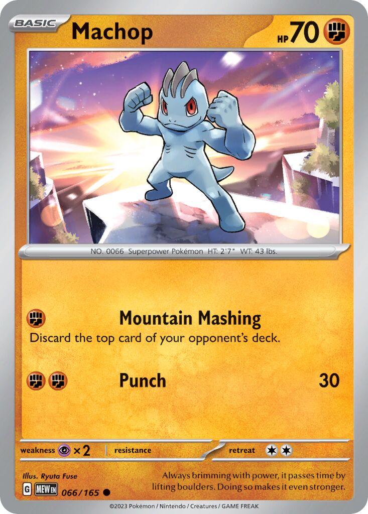 Machop 066/165 — 151 (English Pokémon TCG card)