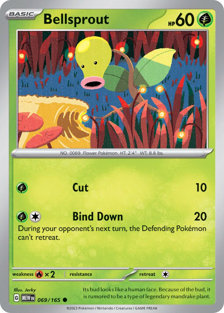 Bellsprout 069/165 — 151 (English Pokémon TCG card)