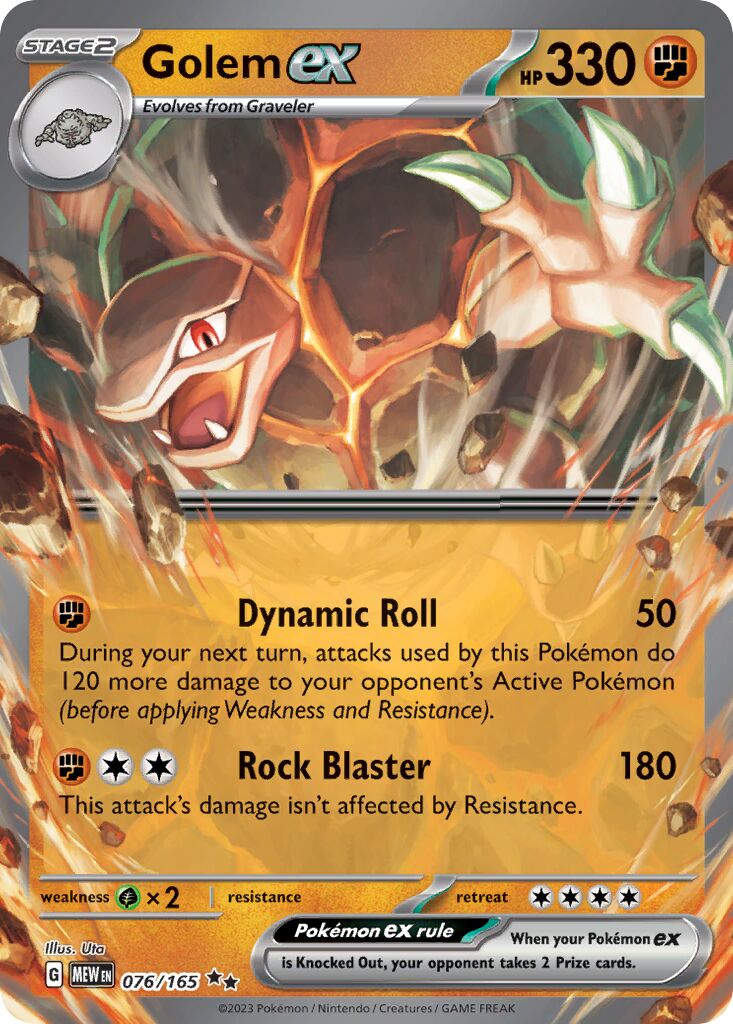 Golem ex 076/165 — 151 (English Pokémon TCG card)