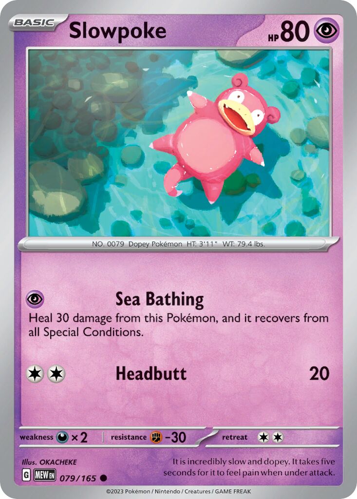 Slowpoke 079/165 — 151 (English Pokémon TCG card)