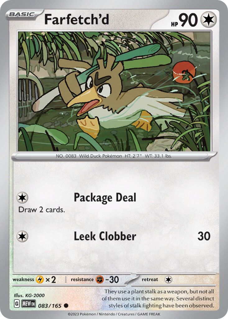 Farfetch'd 083/165 — 151 (English Pokémon TCG card)