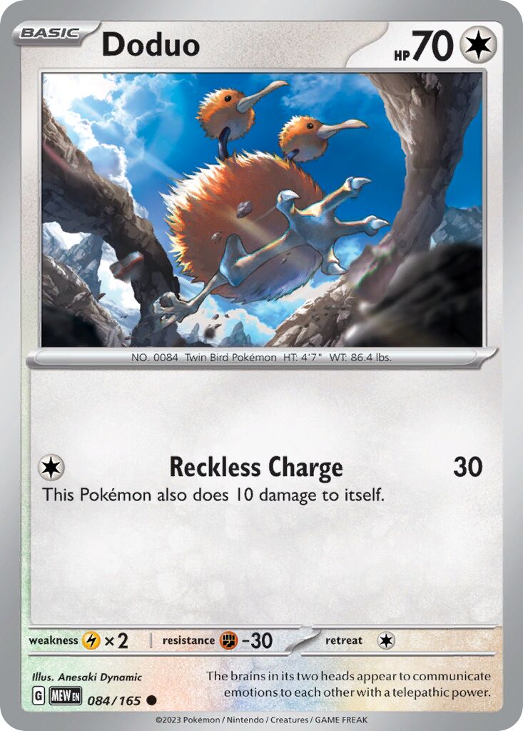 Doduo 084/165 — 151 (English Pokémon TCG card)