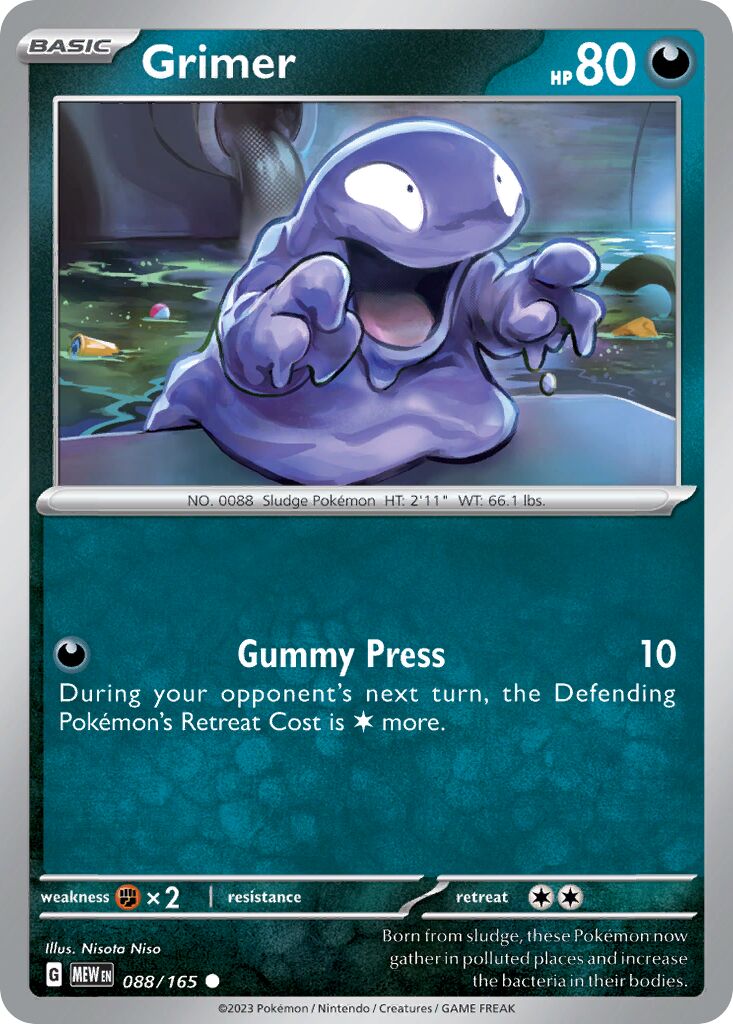 Grimer 088/165 — 151 (English Pokémon TCG card)