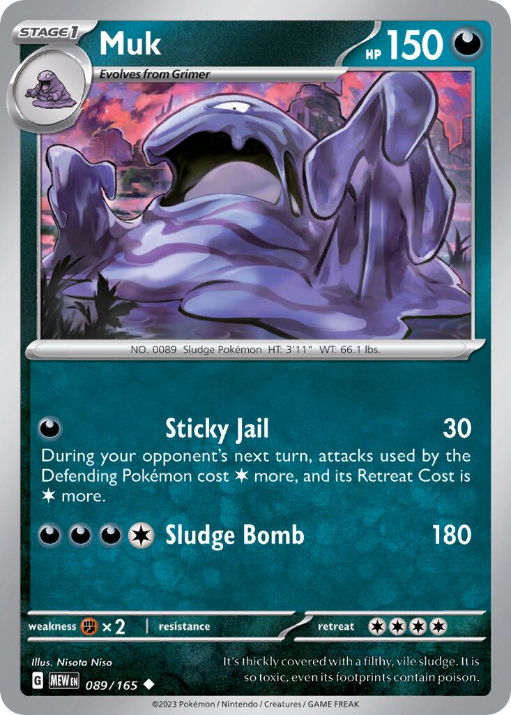Muk 089/165 — 151 (English Pokémon TCG card)
