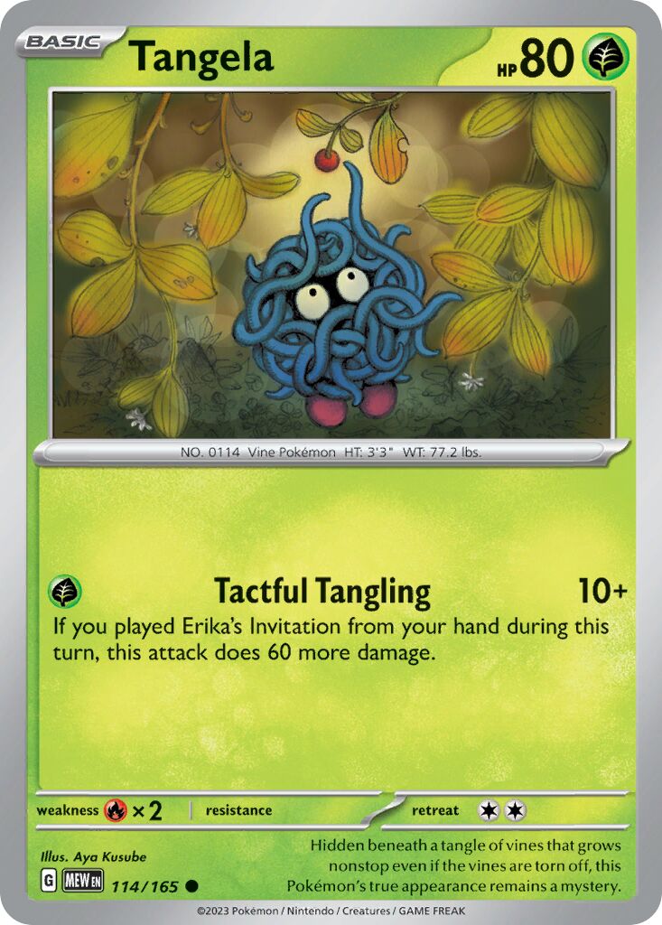 Tangela 114/165 — 151 (English Pokémon TCG card)