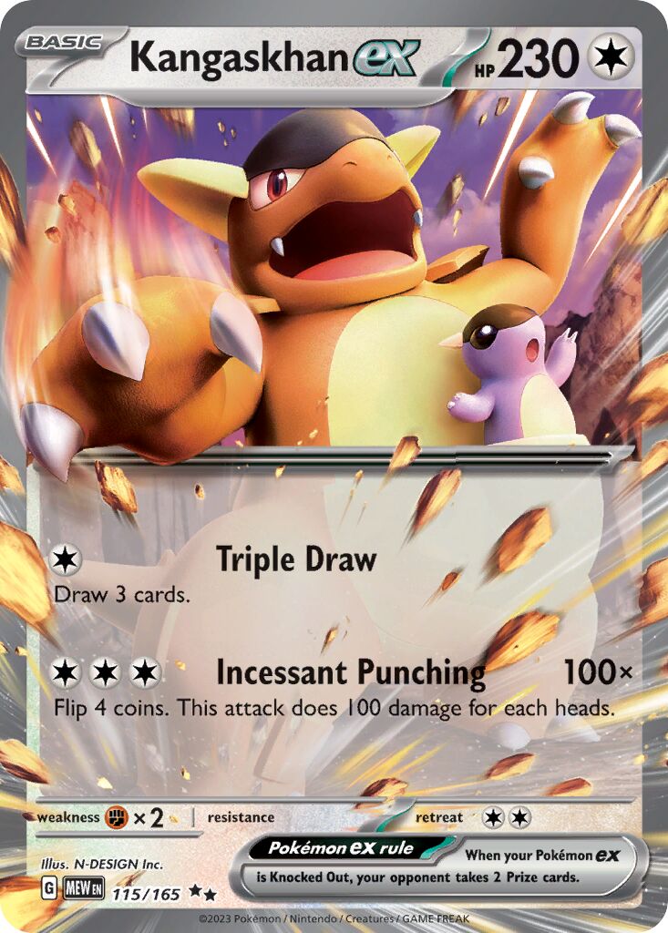 Kangaskhan ex 115/165 — 151 (English Pokémon TCG card)