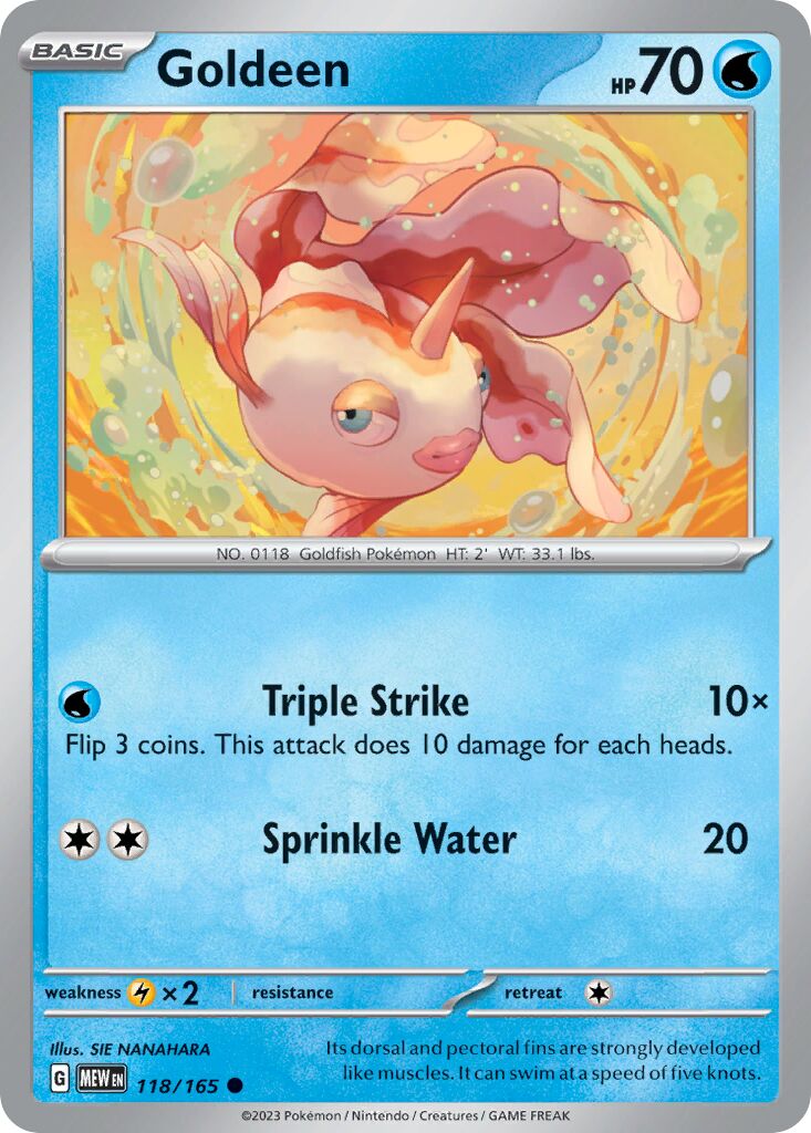 Goldeen 118/165 — 151 (English Pokémon TCG card)