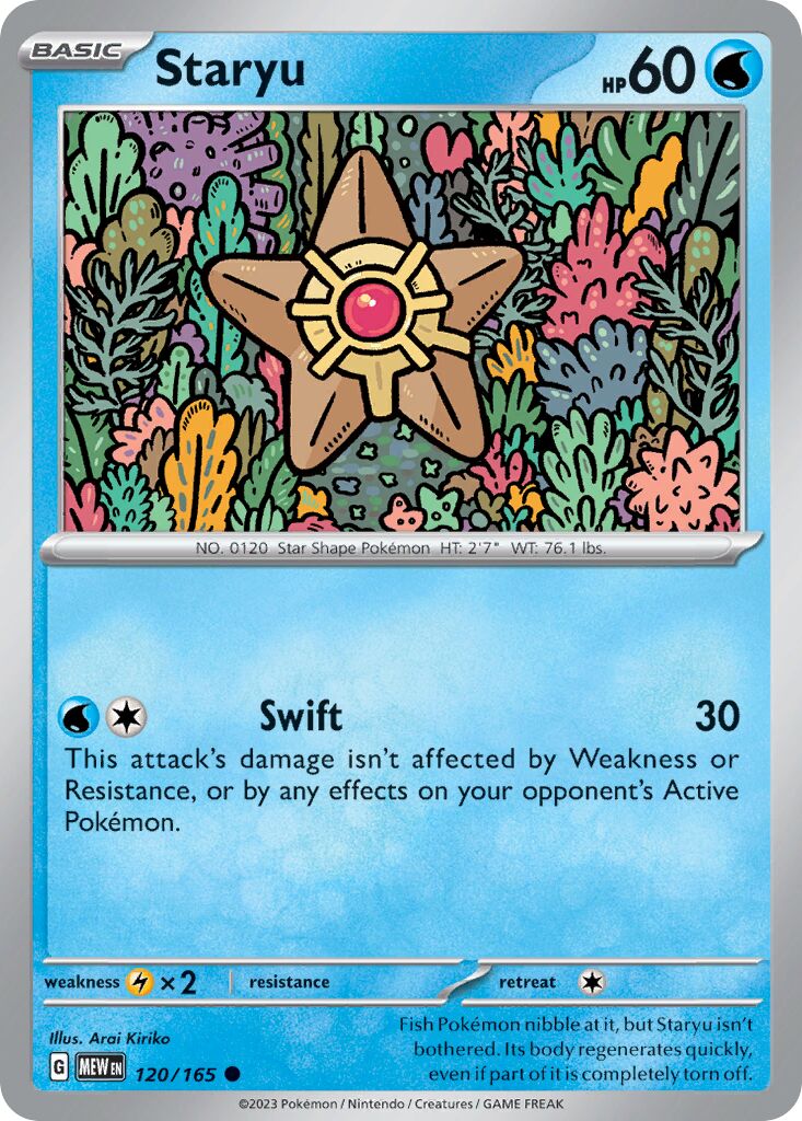 Staryu 120/165 — 151 (English Pokémon TCG card)