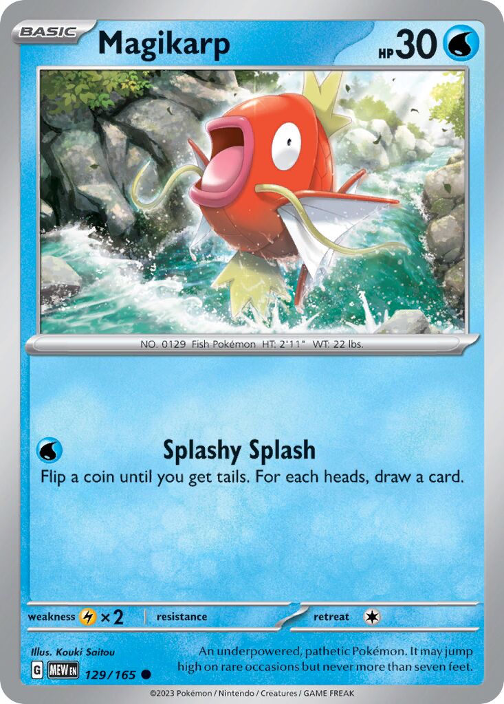 Magikarp 129/165 — 151 (English Pokémon TCG card)