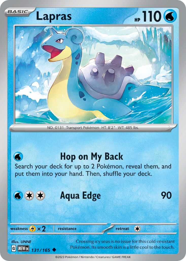Lapras 131/165 — 151 (English Pokémon TCG card)