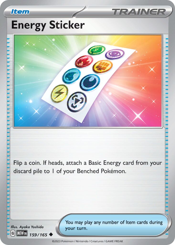 Energy Sticker 159/165 — 151 (English Pokémon TCG card)