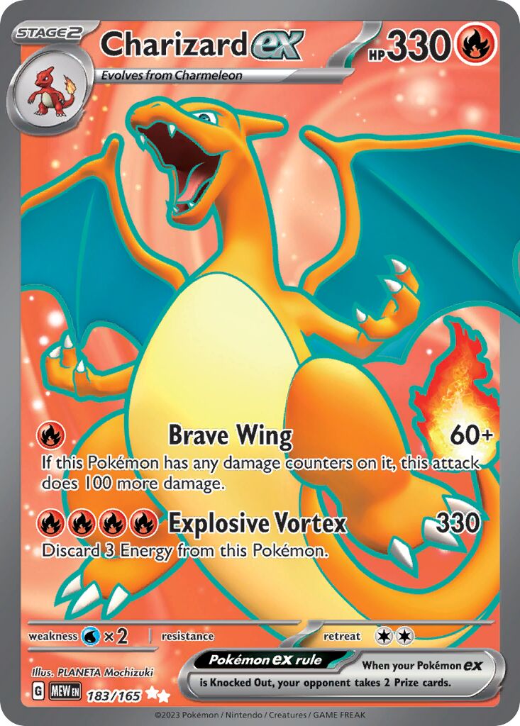 Charizard ex 183/165 — 151 (English Pokémon TCG card)