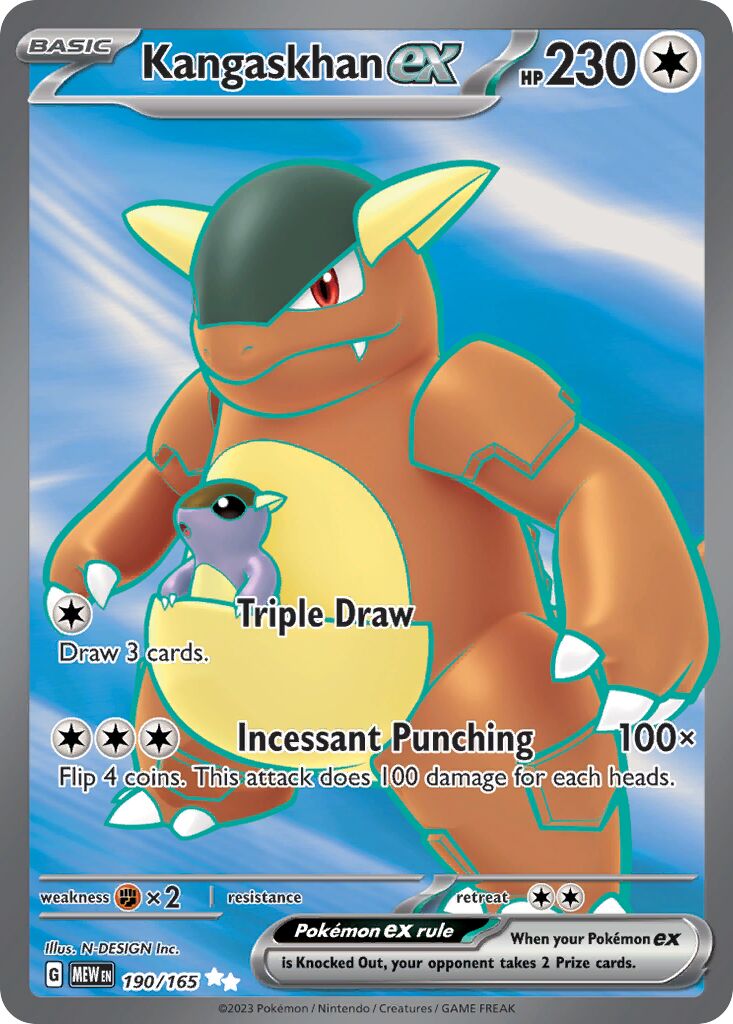 Kangaskhan ex 190/165 — 151 (English Pokémon TCG card)