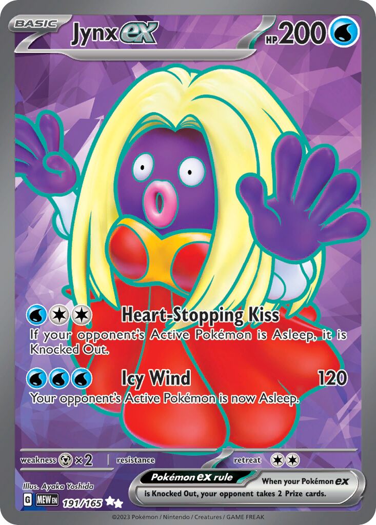 Jynx ex 191/165 — 151 (English Pokémon TCG card)