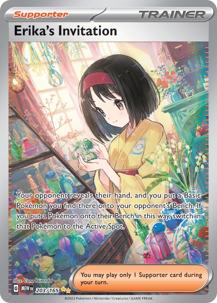 Erika's Invitation 203/165 — 151 (English Pokémon TCG card)