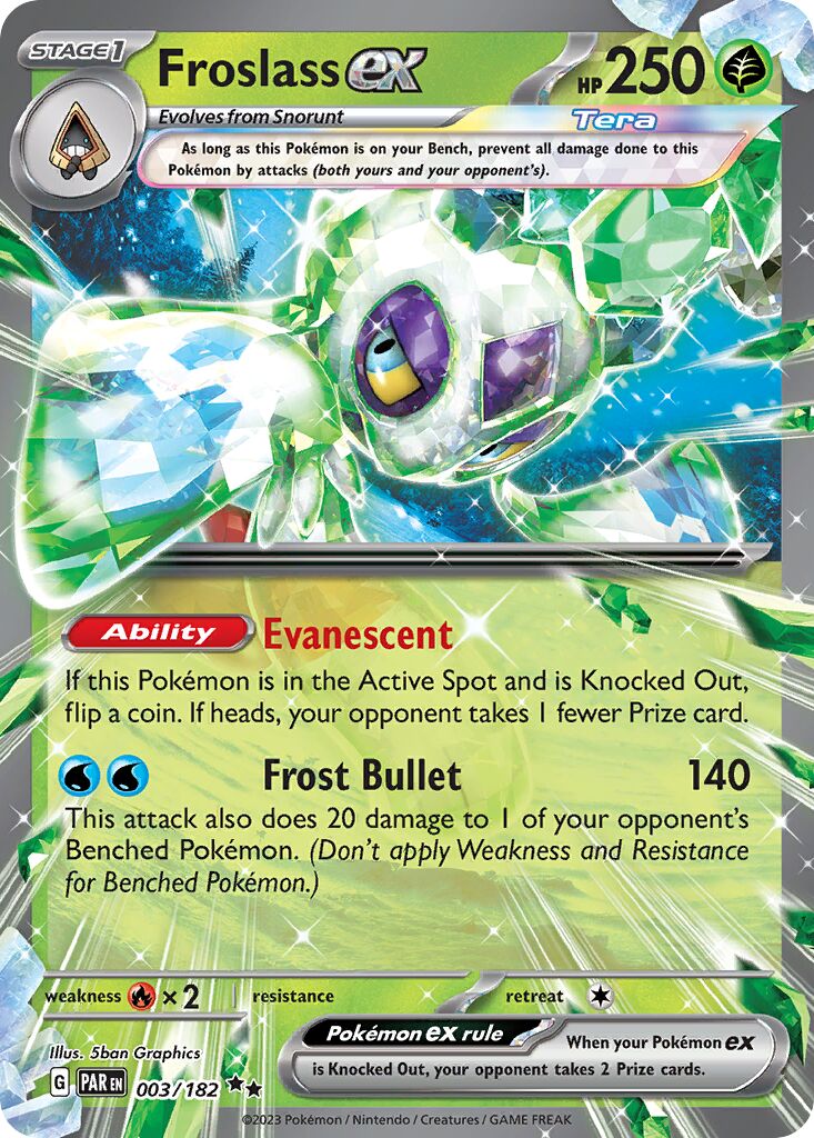 Froslass ex 003/182 — Paradox Rift (English Pokémon TCG card)
