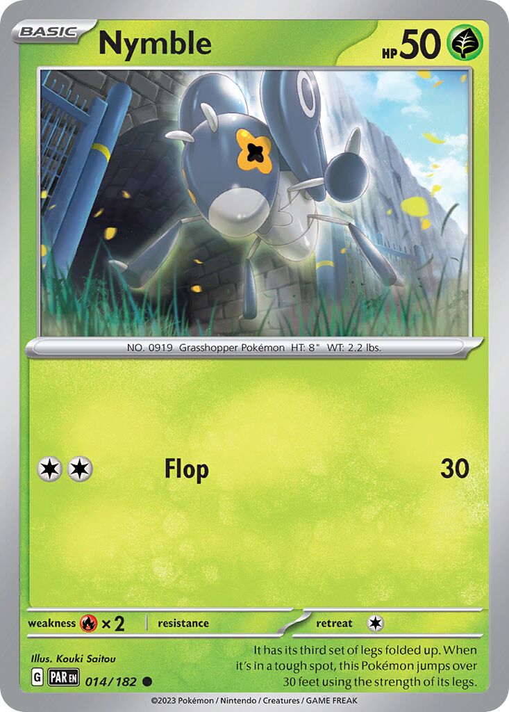 Nymble 014/182 — Paradox Rift (English Pokémon TCG card)