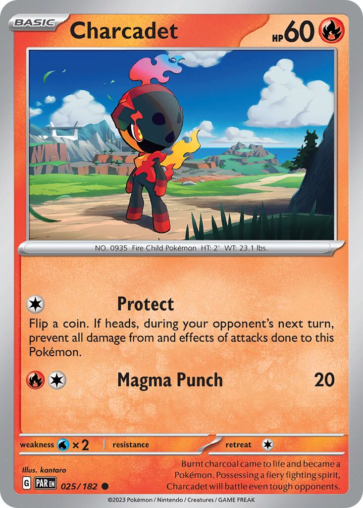Charcadet 025/182 — Paradox Rift (English Pokémon TCG card)
