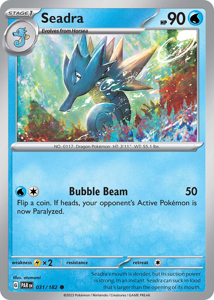 Seadra 031/182 — Paradox Rift (English Pokémon TCG card)