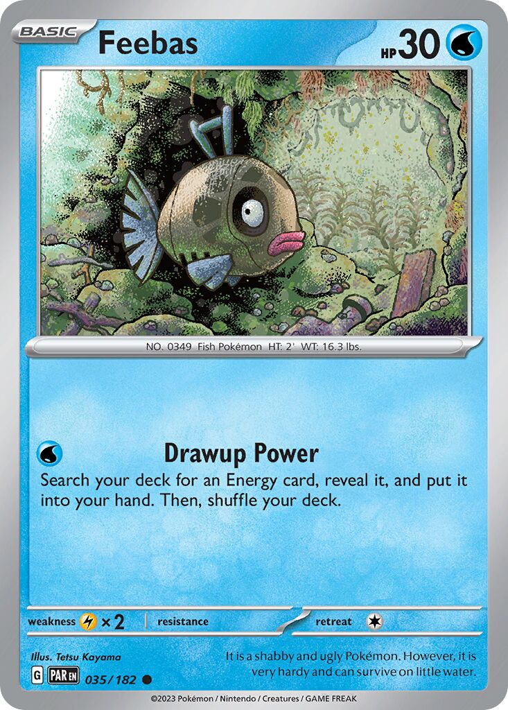 Feebas 035/182 — Paradox Rift (English Pokémon TCG card)