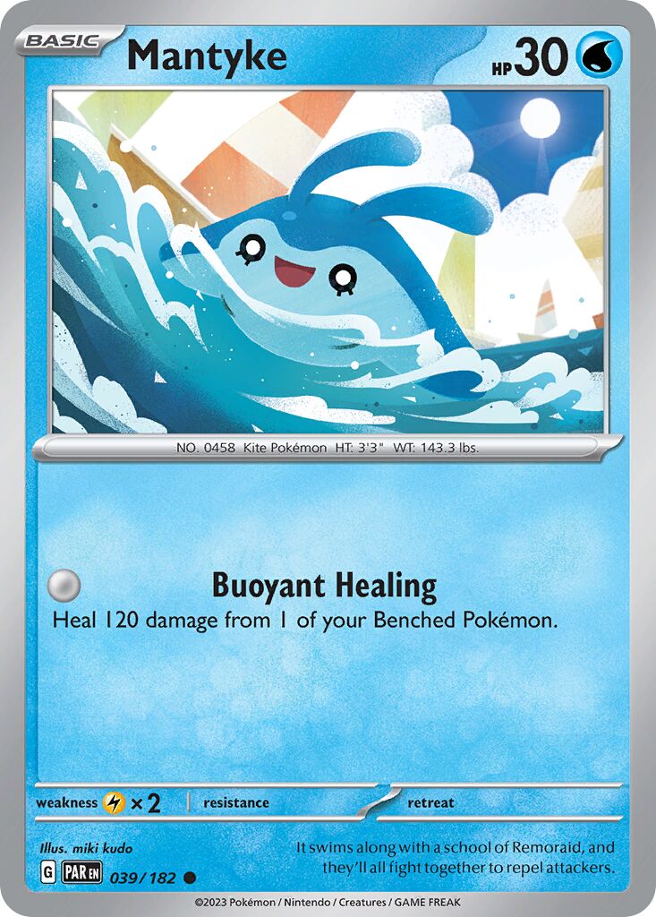 Mantyke 039/182 — Paradox Rift (English Pokémon TCG card)