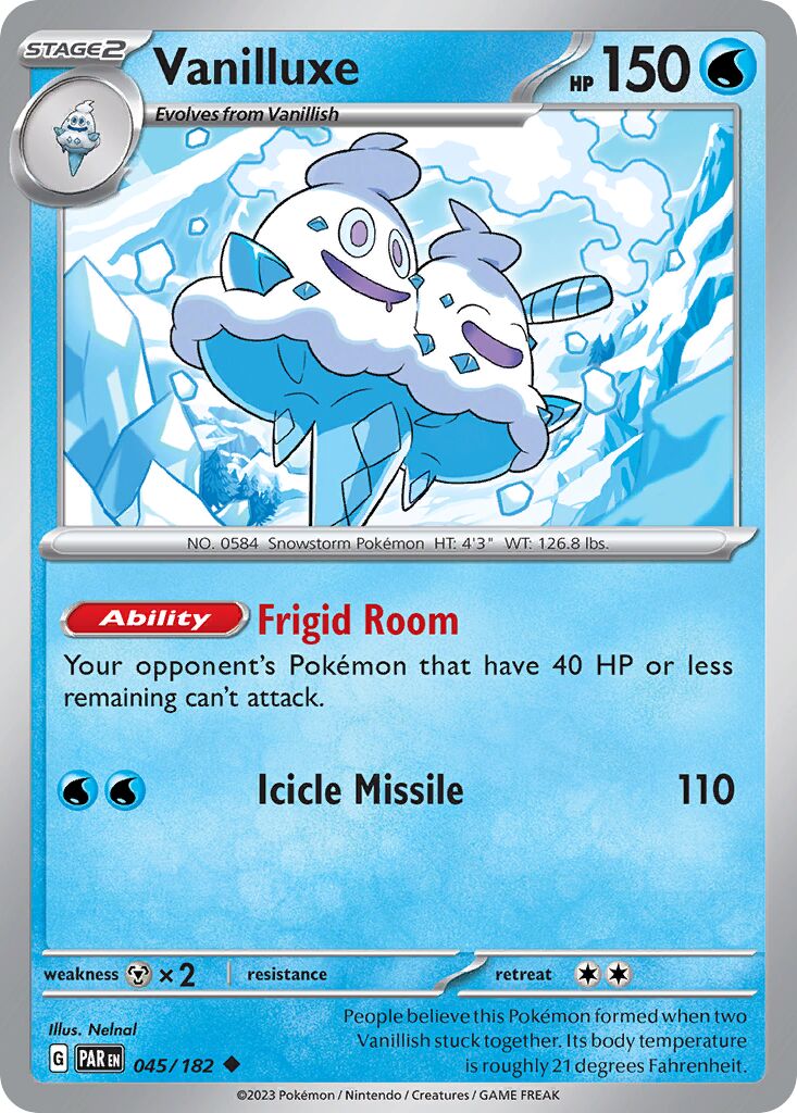 Vanilluxe 045/182 — Paradox Rift (English Pokémon TCG card)
