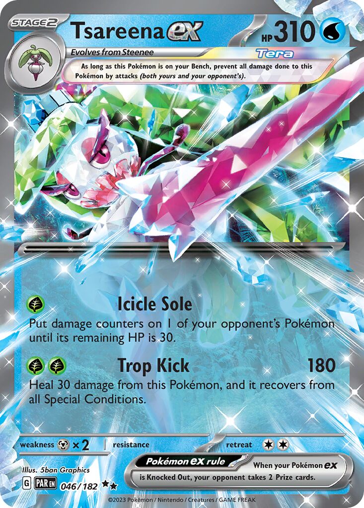 Tsareena ex 046/182 — Paradox Rift (English Pokémon TCG card)