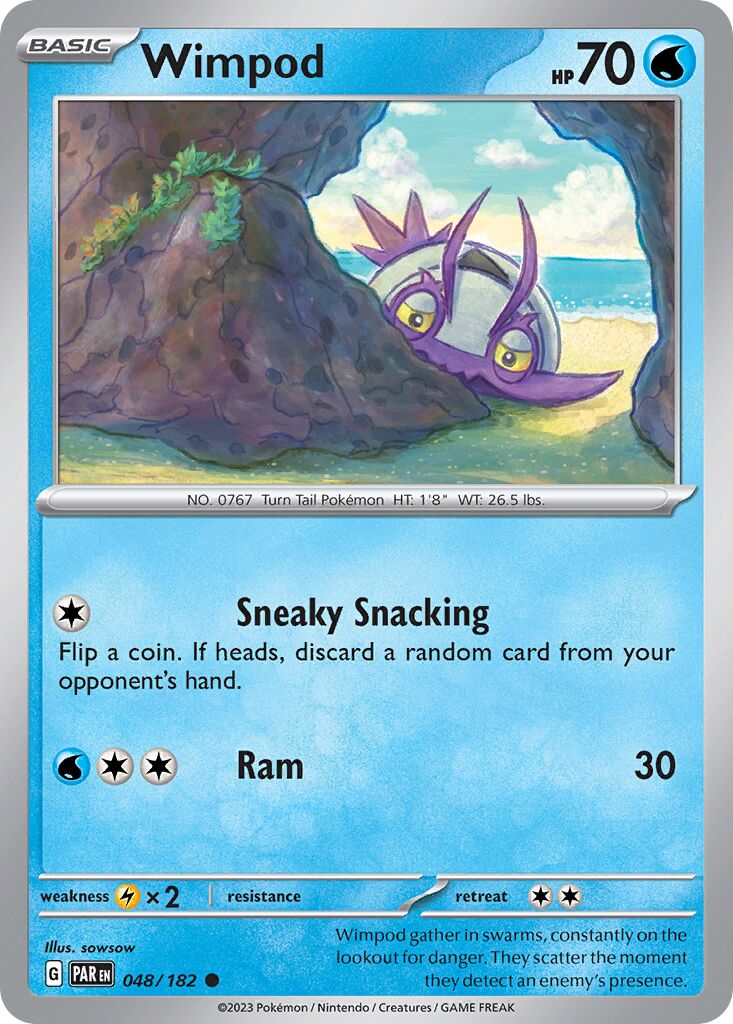 Wimpod 048/182 — Paradox Rift (English Pokémon TCG card)