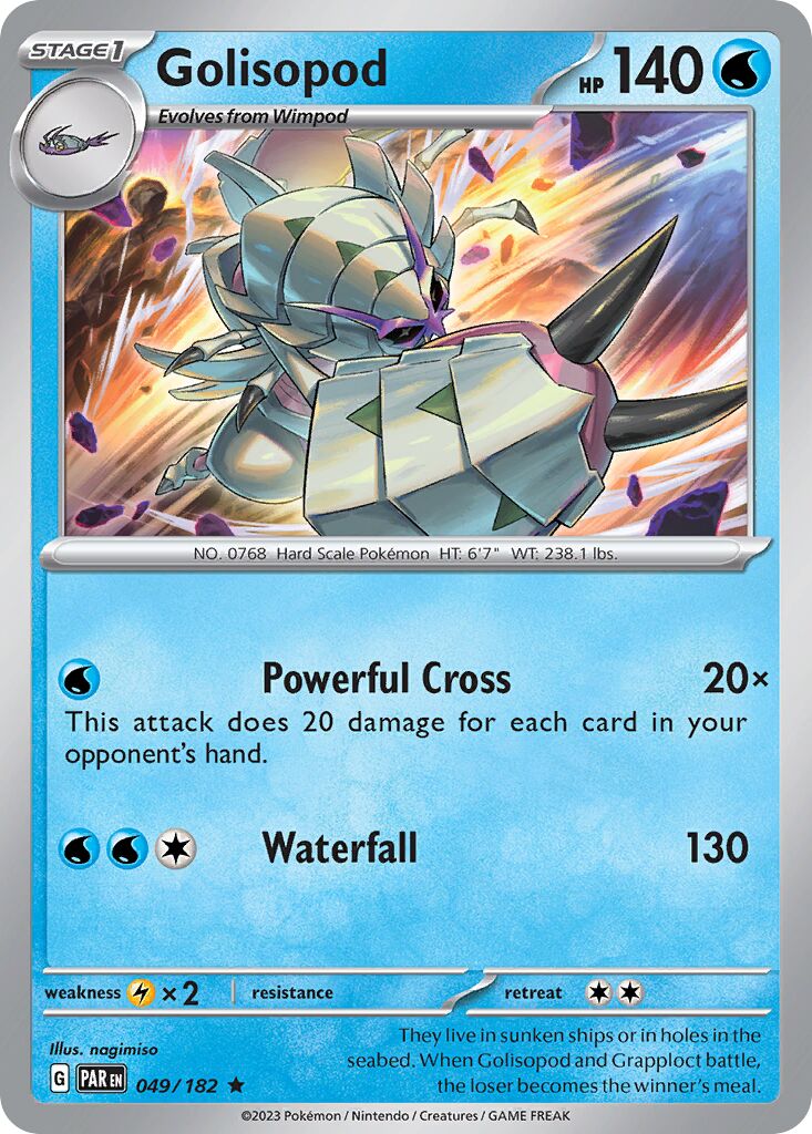 Golisopod 049/182 — Paradox Rift (English Pokémon TCG card)
