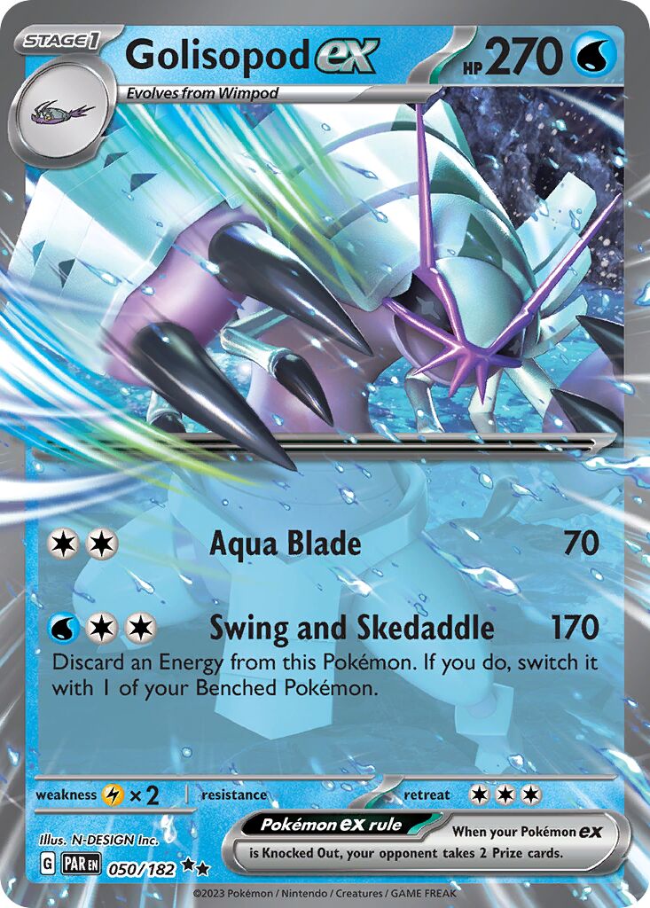 Golisopod ex 050/182 — Paradox Rift (English Pokémon TCG card)