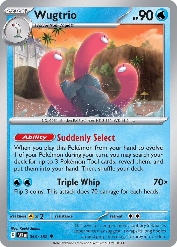 Wugtrio 053/182 — Paradox Rift (English Pokémon TCG card)