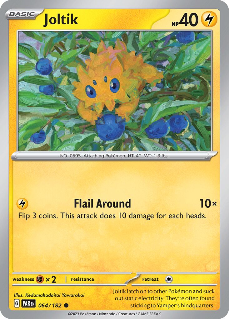 Joltik 064/182 — Paradox Rift (English Pokémon TCG card)
