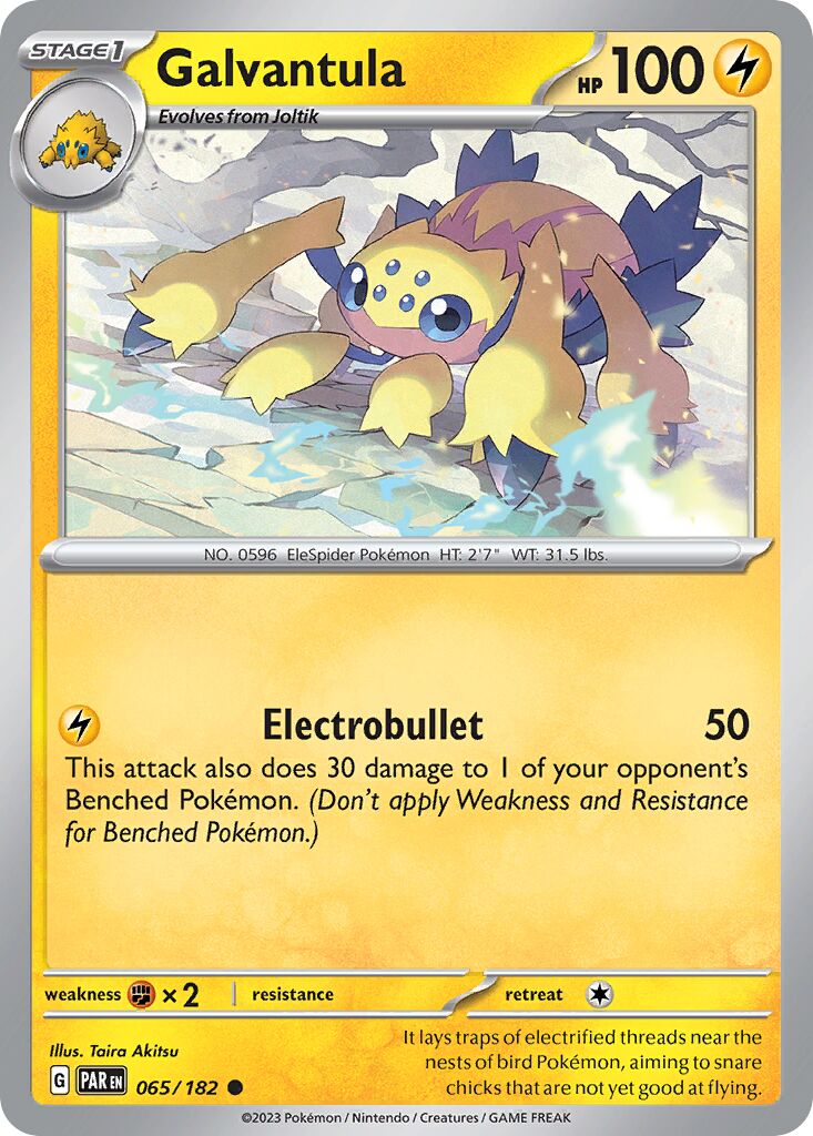 Galvantula 065/182 — Paradox Rift (English Pokémon TCG card)