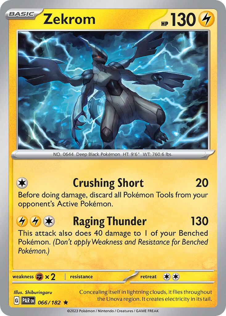 Zekrom 066/182 — Paradox Rift (English Pokémon TCG card)