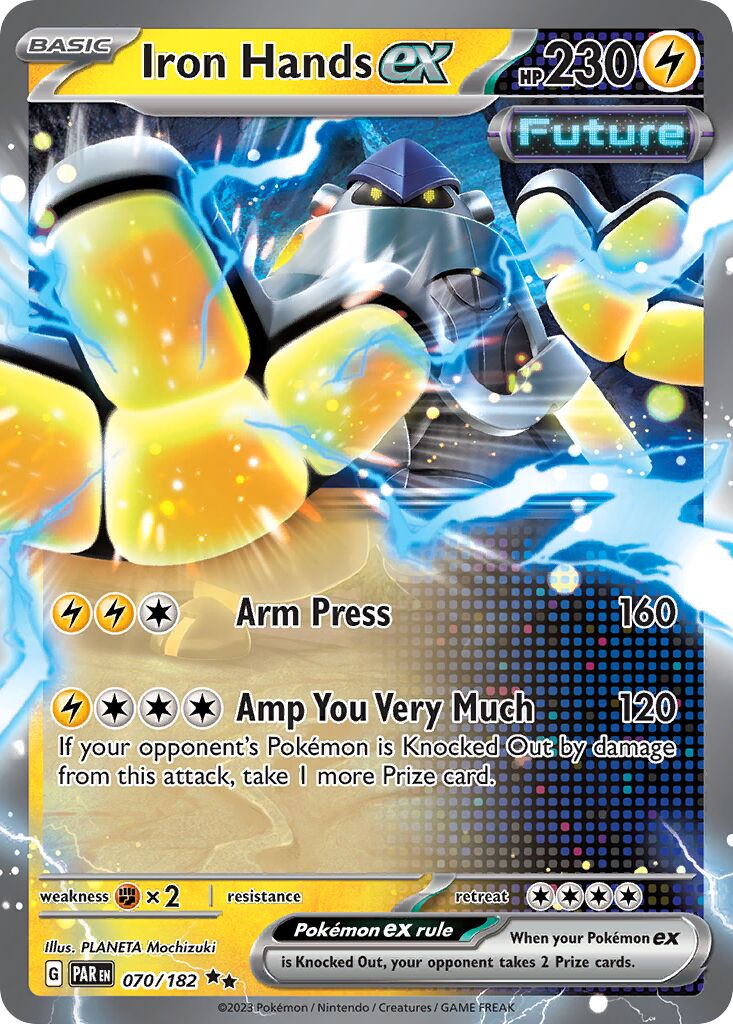 Iron Hands ex 070/182 — Paradox Rift (English Pokémon TCG card)