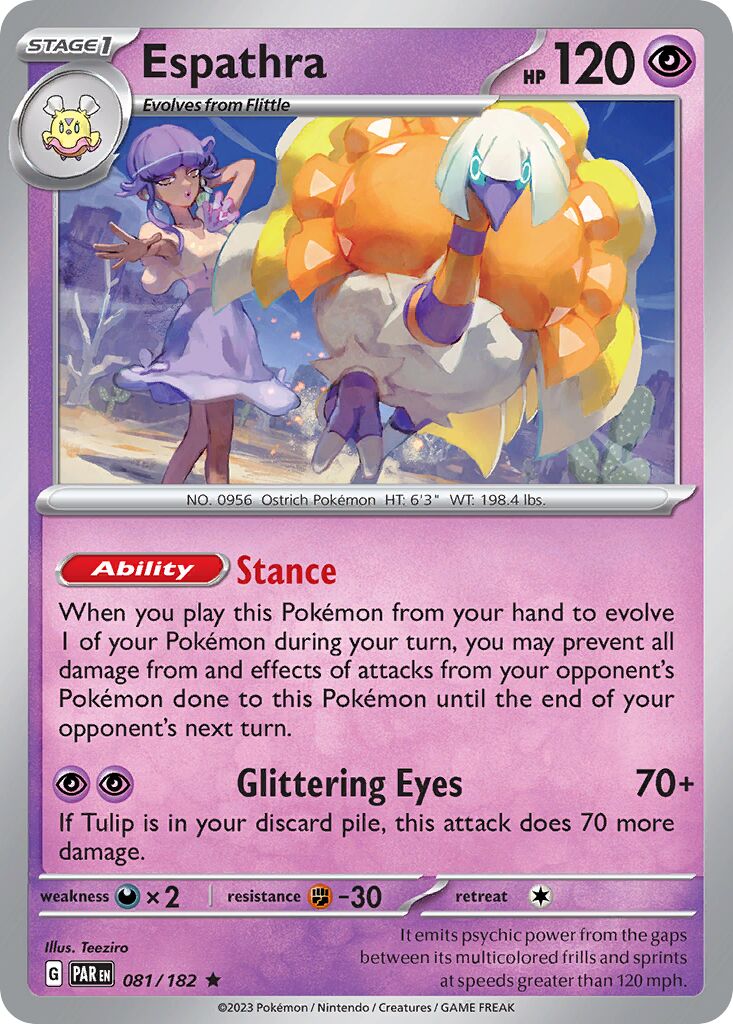 Espathra 081/182 — Paradox Rift (English Pokémon TCG card)
