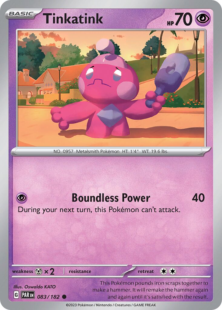Tinkatink 083/182 — Paradox Rift (English Pokémon TCG card)