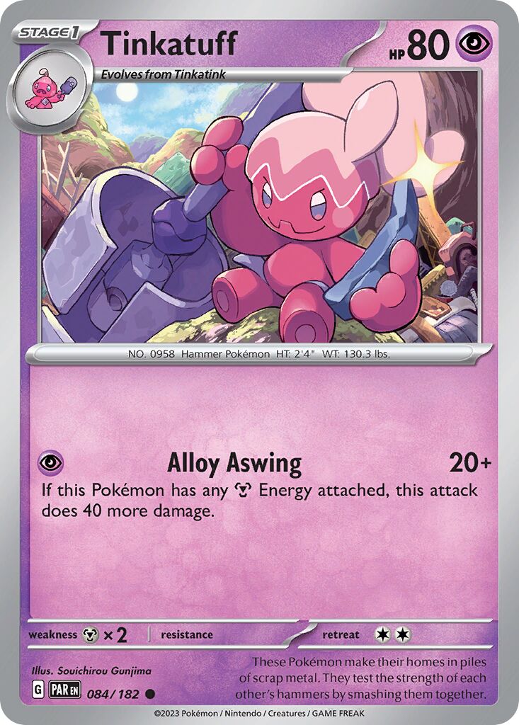 Tinkatuff 084/182 — Paradox Rift (English Pokémon TCG card)