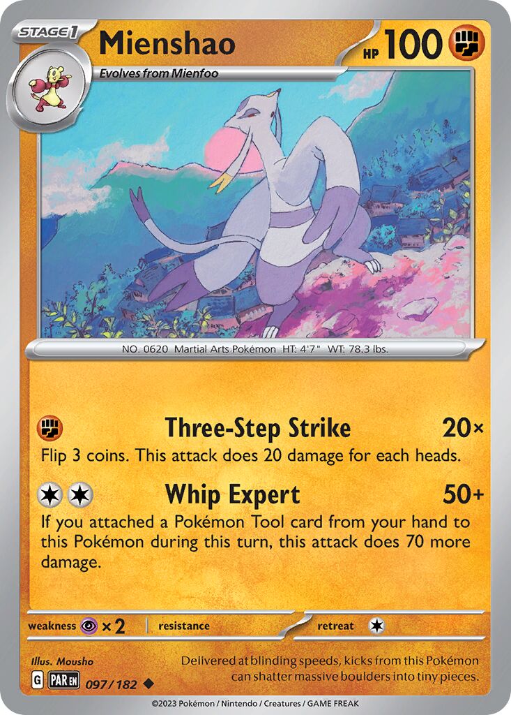Mienshao 097/182 — Paradox Rift (English Pokémon TCG card)