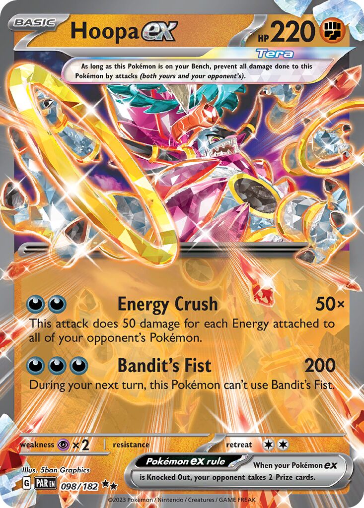 Hoopa ex 098/182 — Paradox Rift (English Pokémon TCG card)