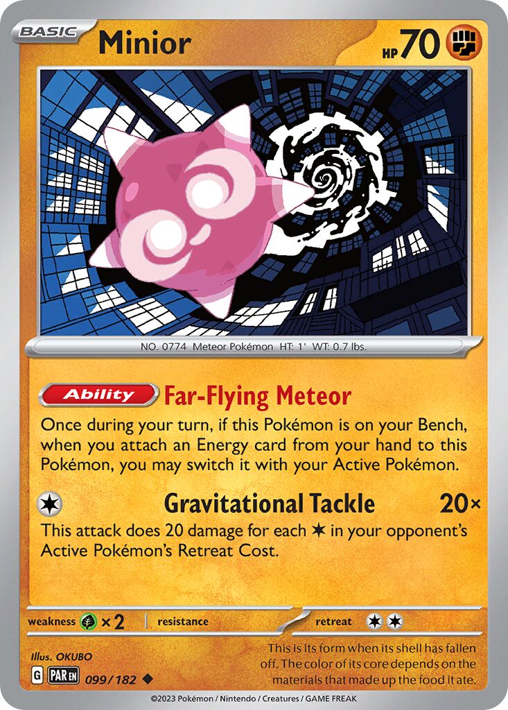 Minior 099/182 — Paradox Rift (English Pokémon TCG card)