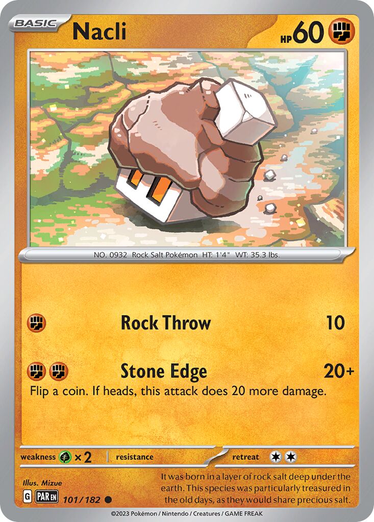 Nacli 101/182 — Paradox Rift (English Pokémon TCG card)