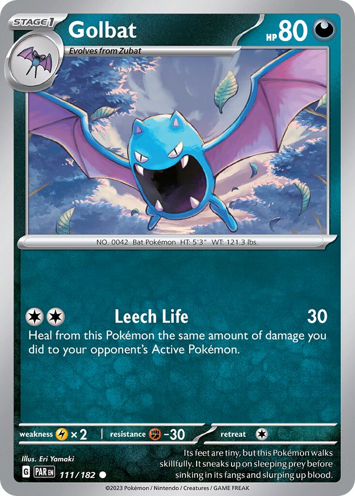 Golbat 111/182 — Paradox Rift (English Pokémon TCG card)
