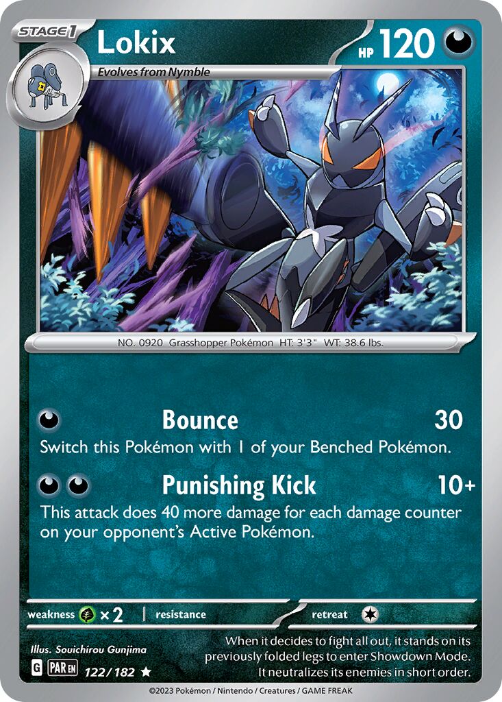 Lokix 122/182 — Paradox Rift (English Pokémon TCG card)