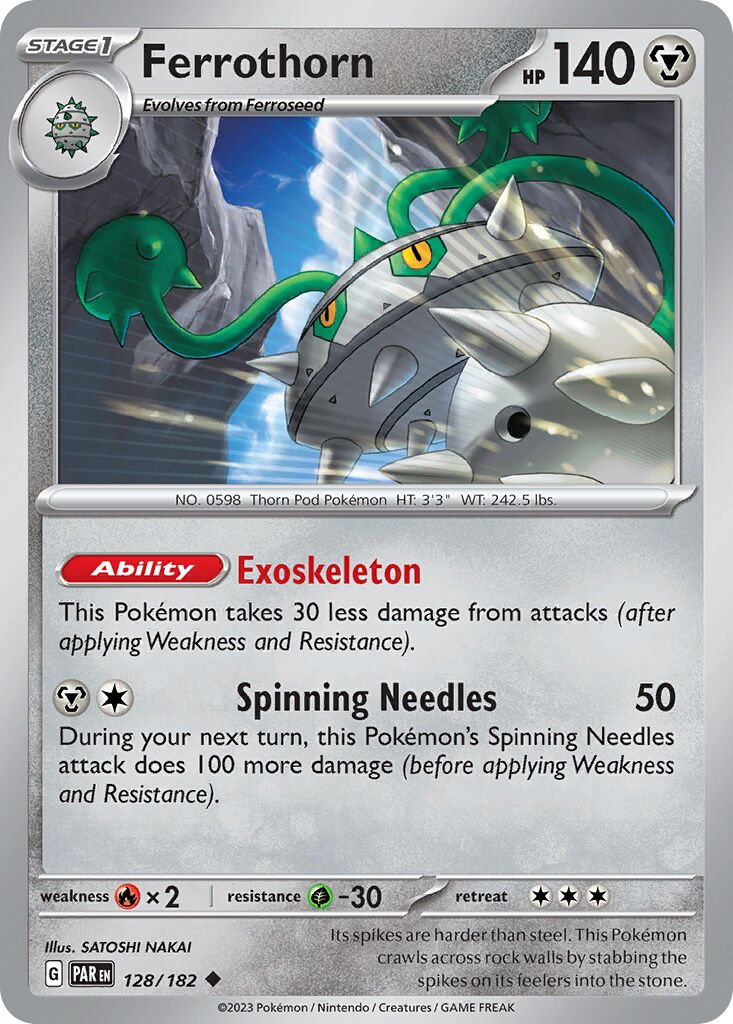 Ferrothorn 128/182 — Paradox Rift (English Pokémon TCG card)