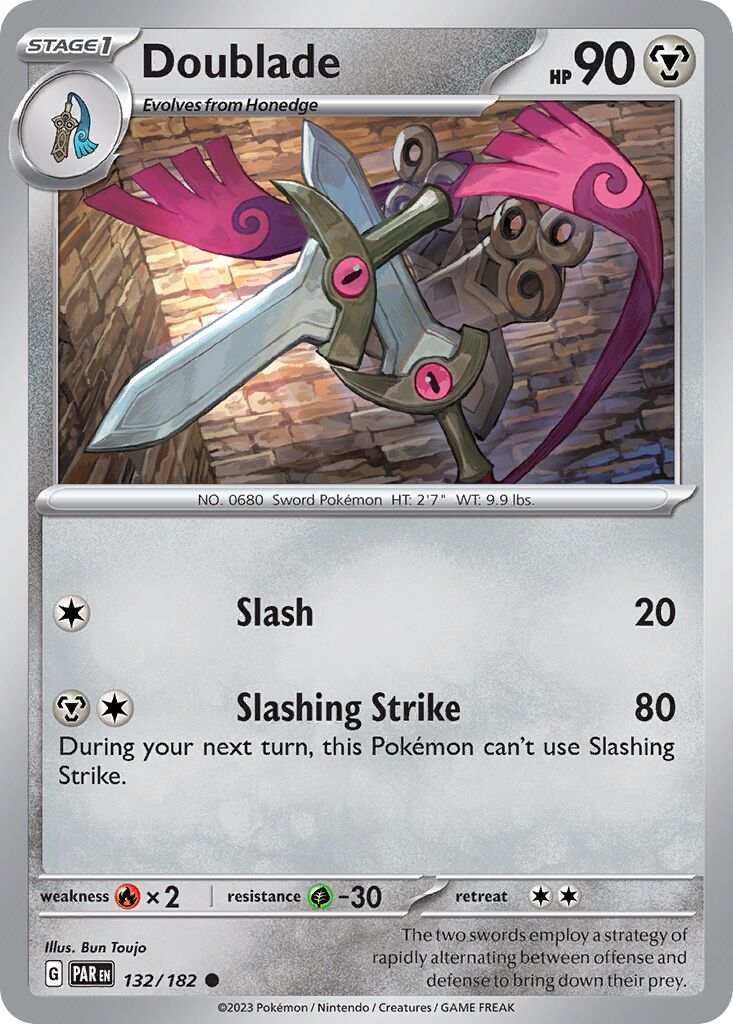 Doublade 132/182 — Paradox Rift (English Pokémon TCG card)
